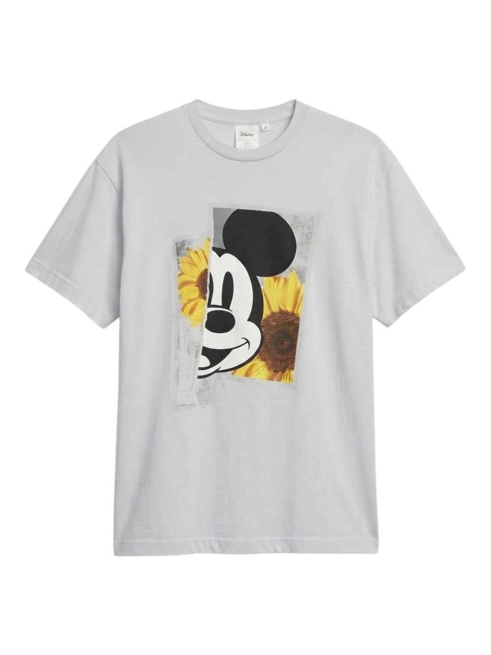 H&M X Disney Mickey Mouse Sunflower White Graphic Tee Mens XL
